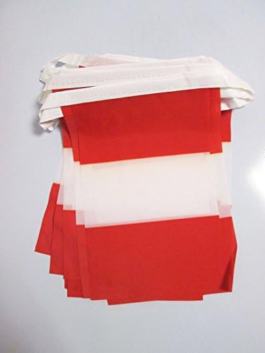 AZ FLAG, Peru without arms Bunting Flag, 40 Ft Garland with 20 Peruan civil Flags 18'' x 12'', 100% Polyester String Pennant