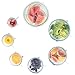 Modfamily Silicone Stretch Lids (7 pack, includes EXCLUSIVE XL SIZE), Reusable, Durable & Expandable to Fit Many Container Sizes & Shapes. Superior for Keeping Food Fresh, Dishwasher & Freezer Safe primary