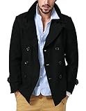 Match Men's Wool Blend Buttoned Top Coat