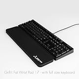 Grifiti Fat Handgelenkauflage 17 in Schwarz ist eine 10 cm Breite Handauflage f&uuml;r Standard Tastaturen und mechanische Tastaturen und 17 Zoll Laptops, Notebooks und Macbook bis