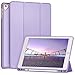 ZtotopCase iPad 9.7 Inch 2018/2017 Case with Pencil Holder - Lightweight Soft TPU Back Cover and Trifold Stand with Auto Sleep/Wake, Protective for iPad 6th/5th Generation , Light Purple