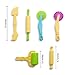 LoveS Set of 36pcs Smart Dough Tools Kit with Capital Letters and Extruder Machine, Assorted Color