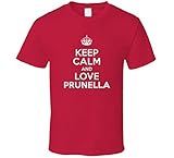 Prunella Keep Calm and Love Parody Custom Name T Shirt M Red