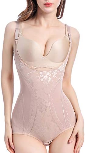 Ceestyle Women's Seamless Firm Control Shapewear Open Bust Bodysuit Body Shaper, Beige, Black, S/M/L/XL/XXL