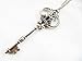 Large Skeleton Key Necklace, Antique Silver Finish Key, Ornate Victorian Style, Crown Necklace, Long Necklace