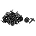 uxcell 30 Pcs 4mm Black Metal Screw Body Bumper Hood Retainer Clips for Vehicle