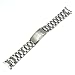 Ritche 22mm Stainless Steel Bracelet Watch Band Strap Curved End Solid Links Color Silver