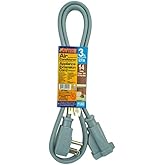 POWTECH Heavy Duty Air Conditioner and Major Appliance Extension Cord UL Listed 14 Gauge, 125V, 15 Amps, 1875 Watts Grounded 3-PRONGED Cord (3 ft)