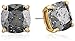 kate spade new york small square black patina stud earrings