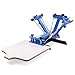 VEVOR Screen Printing Machine 4 Color 1 Station Silk Screen Printing Machine 17.7x21.7Inch Screen Printing Press for T-Shirt DIY Printing Removable Pallet (4 Color 1 Station)