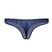 CHENGSHEN Sexy Men Thongs Breathable Hole Underwear Low Rise Pouch Jockstrap G-Strings Underpants Sapphire
