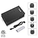 Powerjc Travel Voltage Converter Adapter Power Step Down 220V to 110V 2000W with 2 Outlets and 2 Smart USB Charging Ports Black