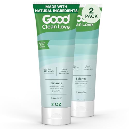 Good Clean Love Balance Feminine Wash, pH-Balanced Vaginal Moisturizer Cleanser for Women with Natural Ingredients, Gentle Cleansing Feminine Care Product, Reduces Vaginal Dryness & Odor, 8Oz (2-Pack)
