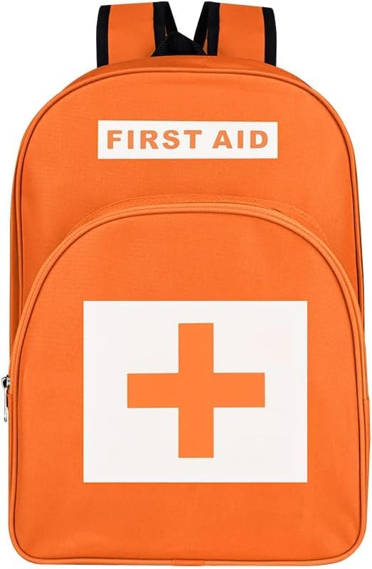 First Aid Bags Empty First Aid Backpack Empty Medical Storage Bag for First Aid Kits Pack Emergency Hiking Backpacking Camping Cycling Riding Climbing Travel Car Nurse (Orange)