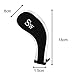 Golf Club Headcovers, Aeola Zipper headcovers for golf clubs iron covers with Interchangeable Number Tag, Black White - 10Pcs