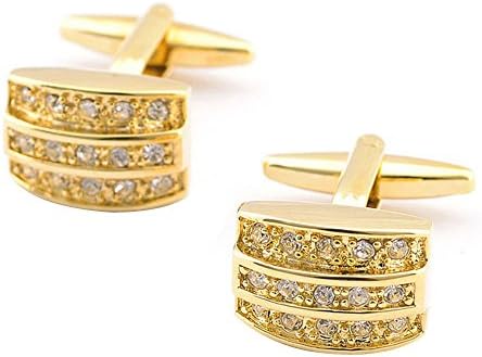 Color4 Mens Cuff Links Polished Finish Stainless Steel Luxury French Tuxedo Shirt Cufflinks for Men (S6)