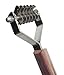 Mars Coat King De-Matting Undercoat Grooming Rake Stripper Tool for Dogs and Cats, Stainless Steel with Wooden Handle for Thick Coats, 6-Blade Stripper for Groomers, Pet Owners