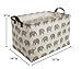 HIYAGON Baby Storage Basket Cute Elephant Basket for Boys and Girls Toy Storage Bin Organizer Box Gift Basket Empty Rectangular Room Decor for Home(Grey elephant)