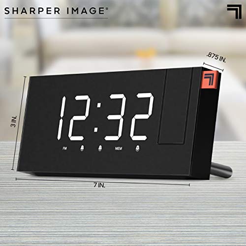 SHARPER IMAGE Projection Alarm Clock, Project The Time on Wall or