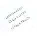 Linsoir Bead 100pcs/lot 2 Inches Chain Extension Tails/Necklace Bracelet Extender, 50mm3mm,Silver Plated