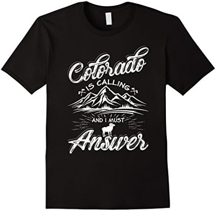 Mens Colorado Is Calling Me I Must Answer Gifts for Traveler Medium Black