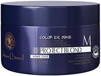 Brazilian Hair Care | Color Ice Mask Protect Blond by Pataua Brazil with Patauá Oil, Acai Extract, Violet Flower Complex and Nanotechnology, Omegas 3 & 6, Polyphenols, Phytosterols, Vitamins A & E