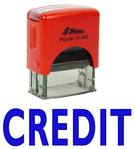 Credit Self Inking Rubber Stamp Office Stationary Custom Shiny Stamp