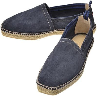Amazon カスタニエール シューズ メンズ Casual Suede エスパドリーユ ネイビー Pablo Azumar 並行輸入品 ローファー スリッポン