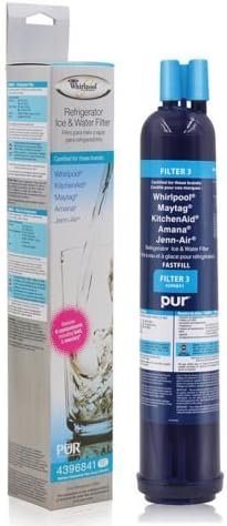 Whirlpool Filter 3 4396841 496710 Pur Push Button Fridge Water Filter (1 Pack)
