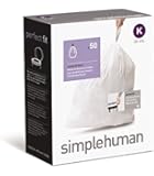 simplehuman Custom Fit Trash Can Liner K, 35-45 L / 9-12 Gal, 50-Count Box