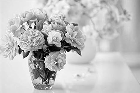 Amazon Co Jp チューリップの花のクローズアップ 白 黄色 紫の花 背景をぼかし キャンバスの 写真 ポスター 印刷 植物 花 50cmx33cm ホーム キッチン