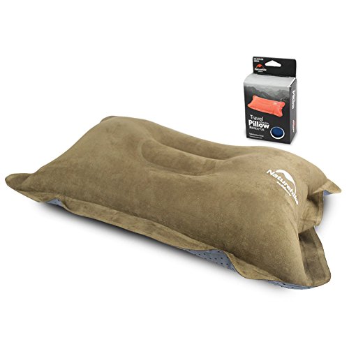 PeakAttacke Versatile Compressible Inflating Camping Pillow Ultralight Backpacking Pillow Portable Lumbar Pillow for Airplane, Beach, Outdoor Sports, Traveling, Hiking and Hunting(Brown)