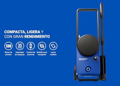 Nilfisk High Pressure Washer Core 130 Bars - Mini Limpador para Jardim e Carros (1500 W)