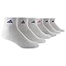 adidas Women's Athletic Cushioned Quarter Socks with Arch Compression (6-Pair), White/Night Flash Flash Pink Green Beauty Solar Pi, Medium