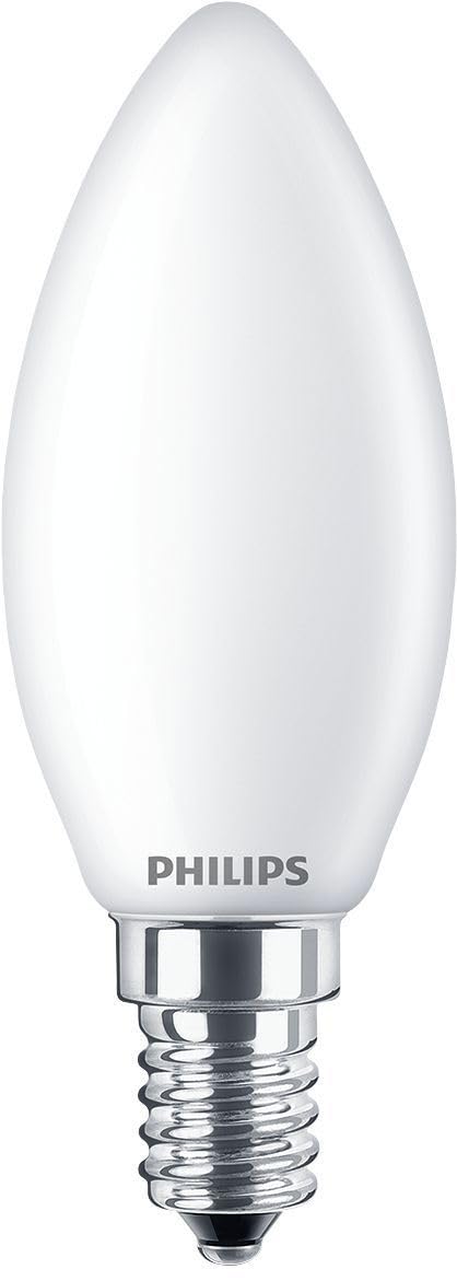 Philips CorePro LEDCandle ND 2.2W 25W Equivalent B35 E14 SES Frosted 2700K Warm White Non-Dimmable Energy Saving Decorative Candle Light Bulb for Home & Hospitality Use
