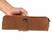 RUSTIC TOWN Leather Pencil Case - Zippered Pen Pouch for Professional Work & Office (Brown)