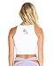 iHeartRaves White Magical Unicorn Solar Reactive Summer Crop Tank Top (Small)