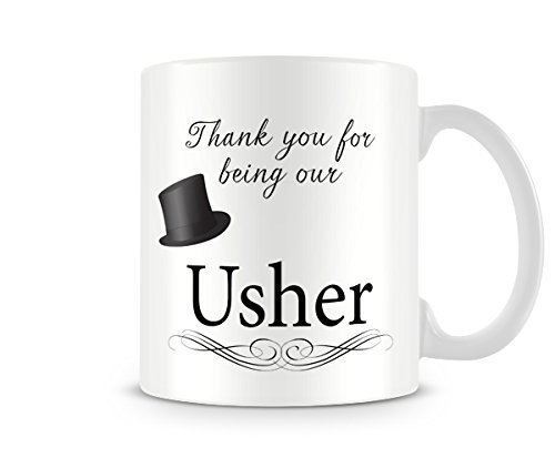 Behind The Glass - Thanks for Being Our Usher - Printed Wedding Mug - Great Gift/Present Idea, Ceramic, 11fl.oz.