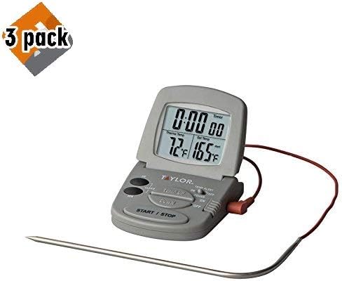 Taylor Digital Cooking Probe Thermometer and Timer - 3 Pack