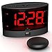 ANJANK Loud Alarm Clock with Wireless Bed Shaker, Powerful Vibrating Alarm Clock for Heavy Sleepers and Hard of Hearing, Large Number Display with Dimmer, Dual Alarm & USB Charger Port for Bedroom