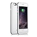 iPhone 6S Plus / 6 Plus (not for iPhone 6 / 6s) Battery Case Charger [Extra Bonus-Tempered Glass Screen Protector], 6800mAh External Battery Backup Protective Charger Case (White)