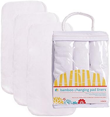 [3-Pack] Premium Bamboo Changing Pad Liners, Waterproof, Hypoallergenic, Antibacterial, Reusable, Machine Washable &amp; Dryer Friendly, by Baby Haven Co.