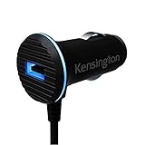 Kensington PowerBolt 3.4A Dual USB Car Charger with Lightning Cable for iPhone 6, 6 Plus, 5 and iPad Air 2, Air or iPad Mini 3 - Retail Packaging - Black