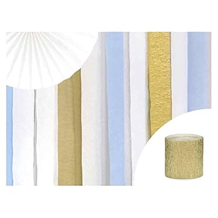jakopabra Krepp-Band 4er Pack 5 cm breit (Gold)