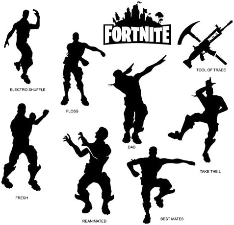 Fortnite Sticker Logo Tool Pack of 9 Sticker Xbox Gamer Vinyl Sticker Wall Decal Stickers Wall