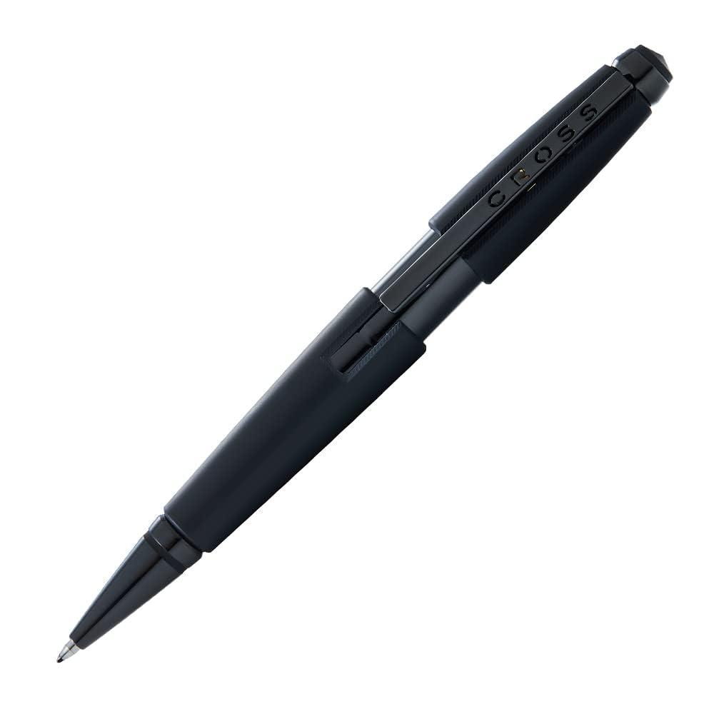 CROSS Edge Rollerball Pen with Medium Line Width Black Refillable with Premium Gift Box Matte Black