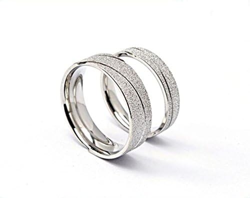 Jewelryfinds Scrub Rotating Halloween Prom Couple Rings Titanium Steel Radiation