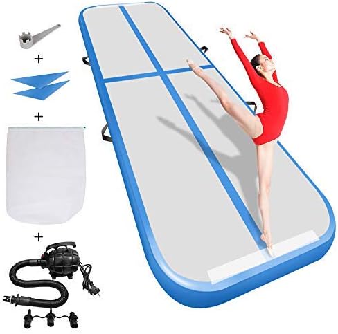 Inflatable Gymnastics Airtrack Mat 9.84ft/13.13ft/16.4ft/19.69ft/23ft Air Track for Toddler/Adults,Gymnastics Air Floor Yoga Mat Air Floor Mat with Electric Air Pump