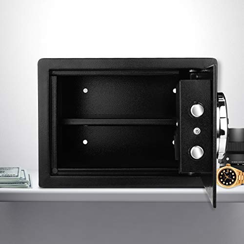 Security Safe Box, Digital Safes Keypad Deposit Lock Safe Home & Office Safe for Document Money Jewelry Black 0.74 Cubic Feet - Thumbnail 7