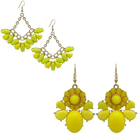 AIHIQI Fashion Womens Girls 2Pairs Sweet Drop Leaf Dangle Earring (Style C 2pairs)